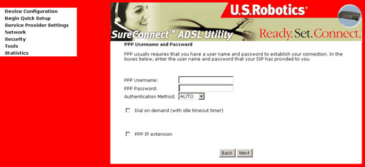 USRobotics SureConnect ADSL 4-Port Router User Guide