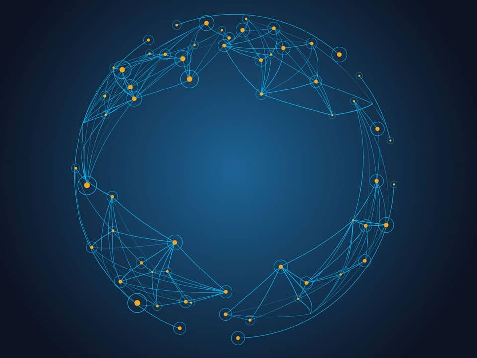 digital network big data circular visualization